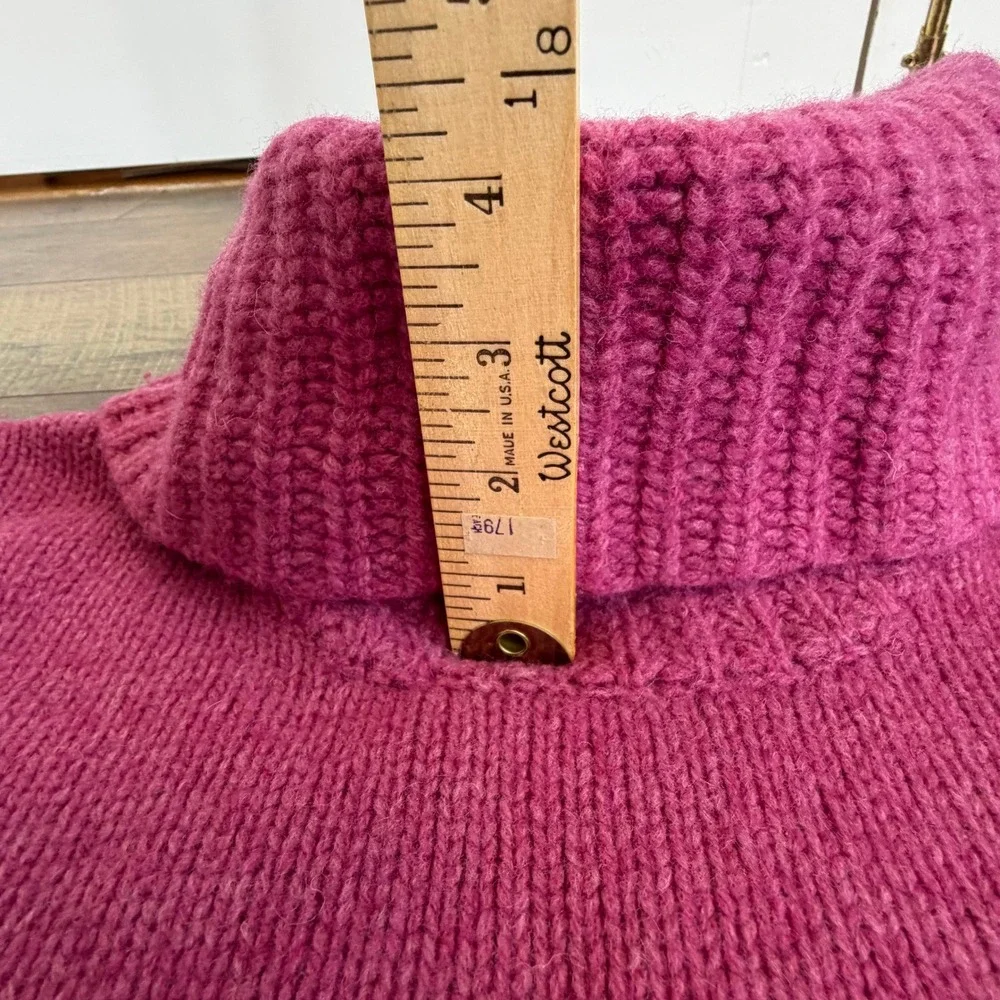 J. Crew‎ Pink Wool Cowl Neck Sweater Size Petite Medium